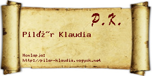 Pilár Klaudia névjegykártya