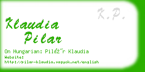 klaudia pilar business card